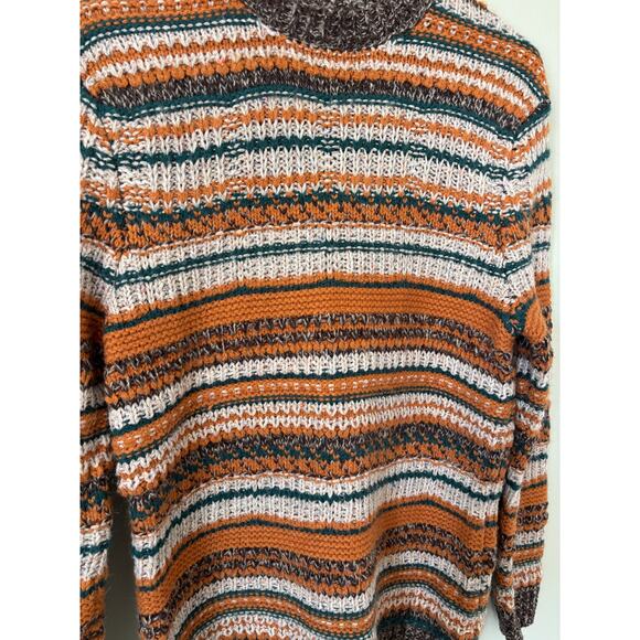 Zara Men's Chunky Knit Striped Sweater Medium Gorpcore - Picture 3 of 8